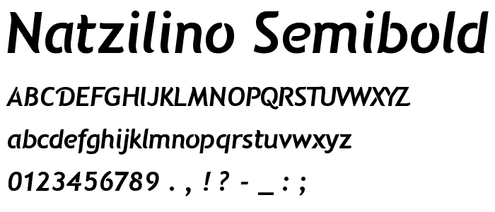 Natzilino SemiBold font